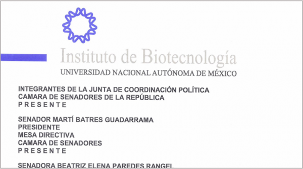 Carta al Senado, Con firmas de la comunidad acadmica del IBt